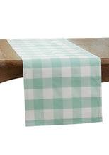 Load image into Gallery viewer, Mint Plaid Table Runner
