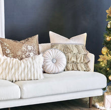 Load image into Gallery viewer, Tinsel Faux Fur Decor Pillow Collection
