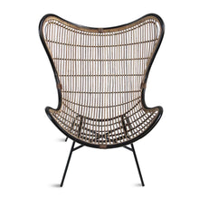 Load image into Gallery viewer, Bamboo &amp; Black Scoop Indoor/Outdoor Chair
