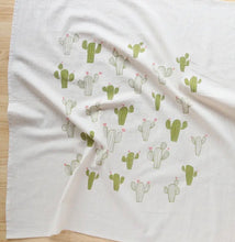 Load image into Gallery viewer, Cactus Hand Printed Dish Towel
