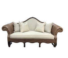 Load image into Gallery viewer, Leather Beige Fabric Sofa
