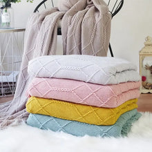 Load image into Gallery viewer, Diamond Soft Knit Throw Blanket Collection
