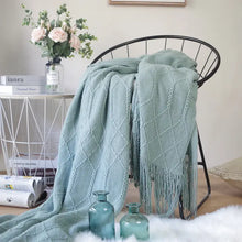 Load image into Gallery viewer, Diamond Soft Knit Throw Blanket Collection
