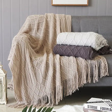 Load image into Gallery viewer, Diamond Soft Knit Throw Blanket Collection
