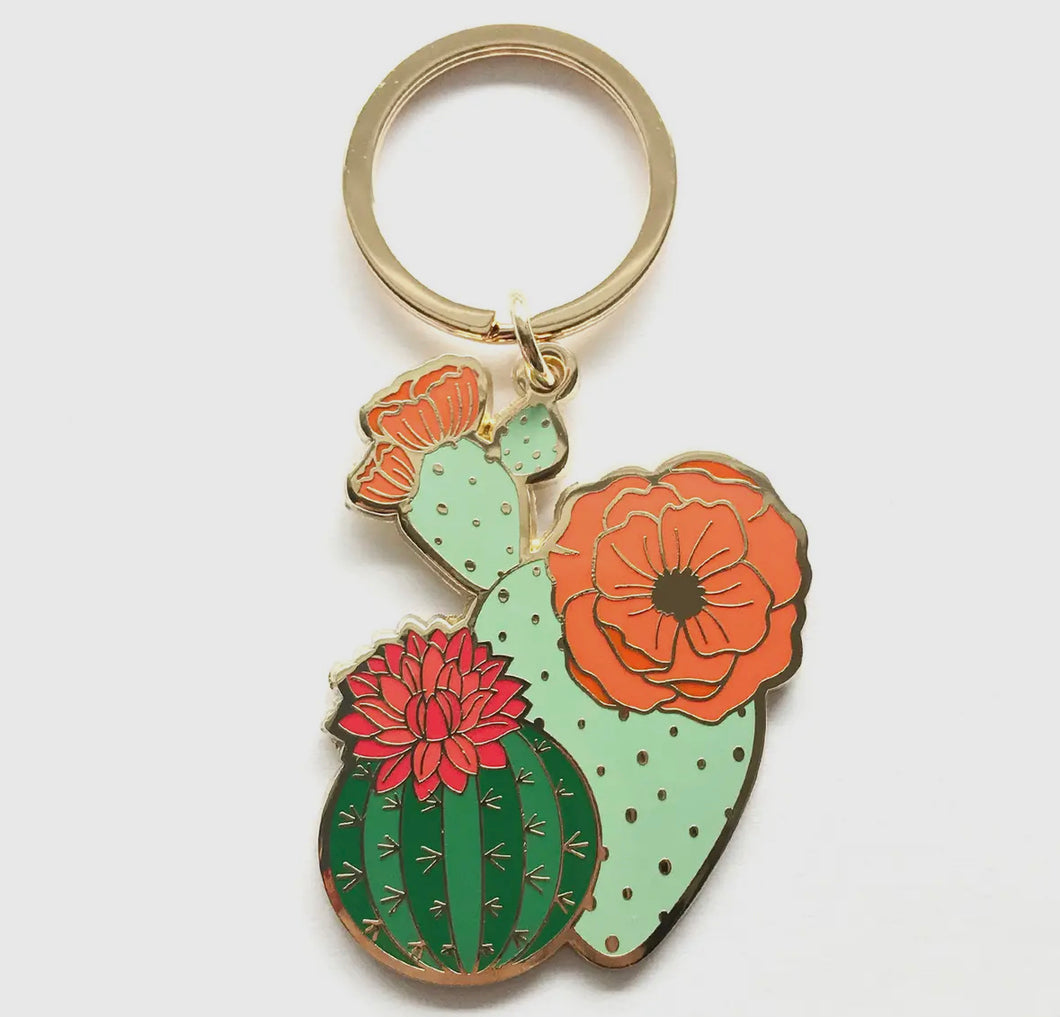 Blooming Cactus Keychain
