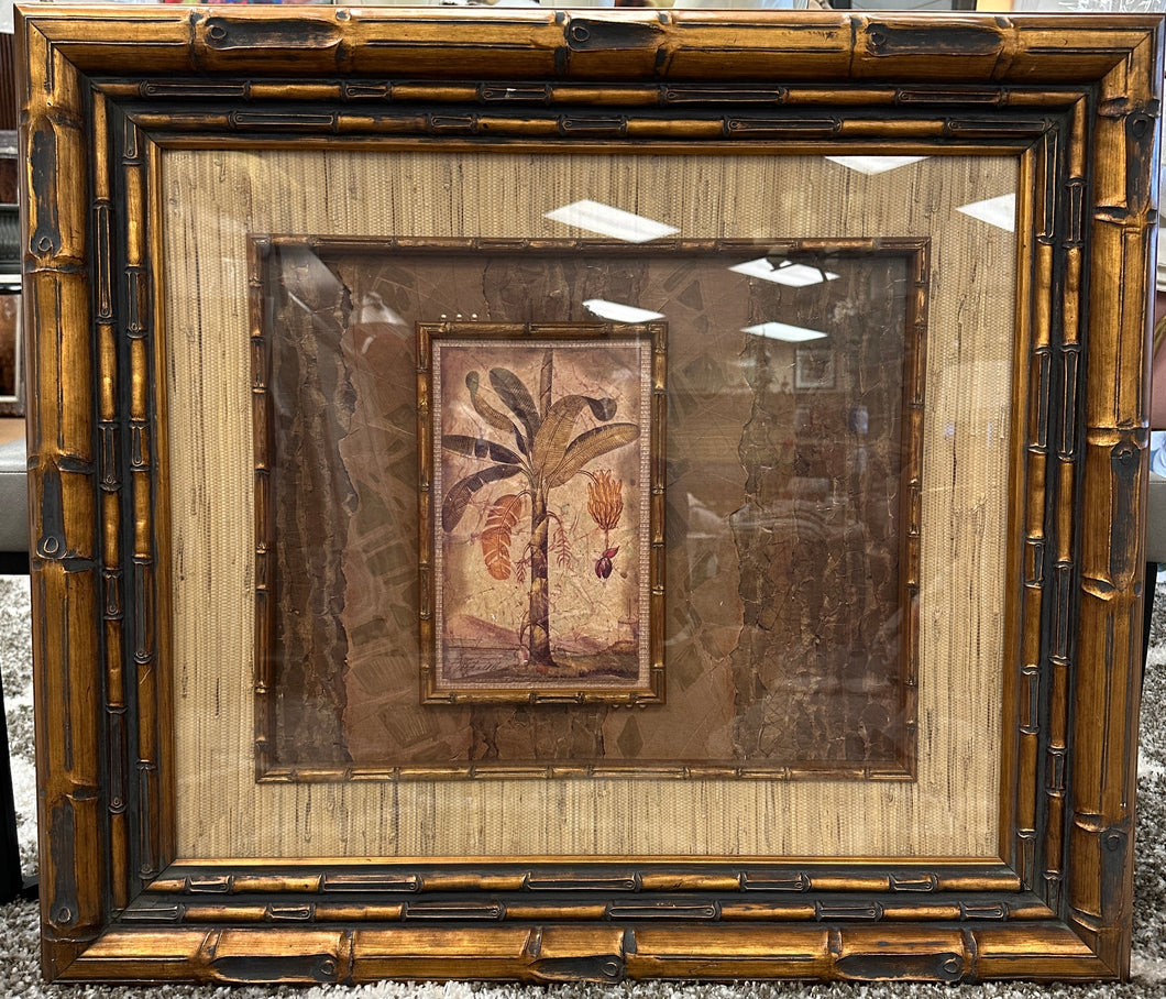 Bamboo Framed Palm Artwork