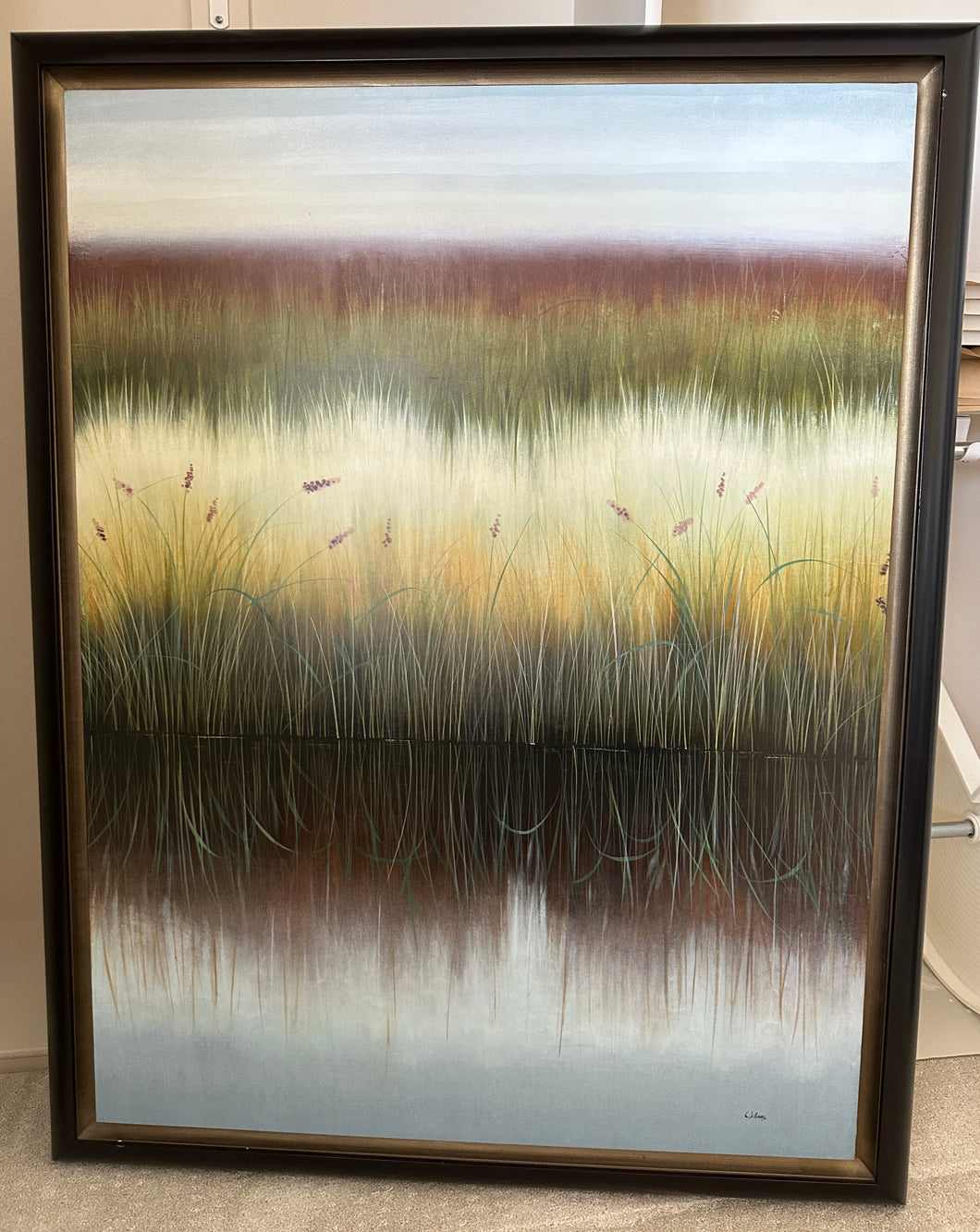 Signed Winters River Framed Art