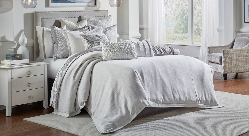 Silver Metallic King Duvet Set