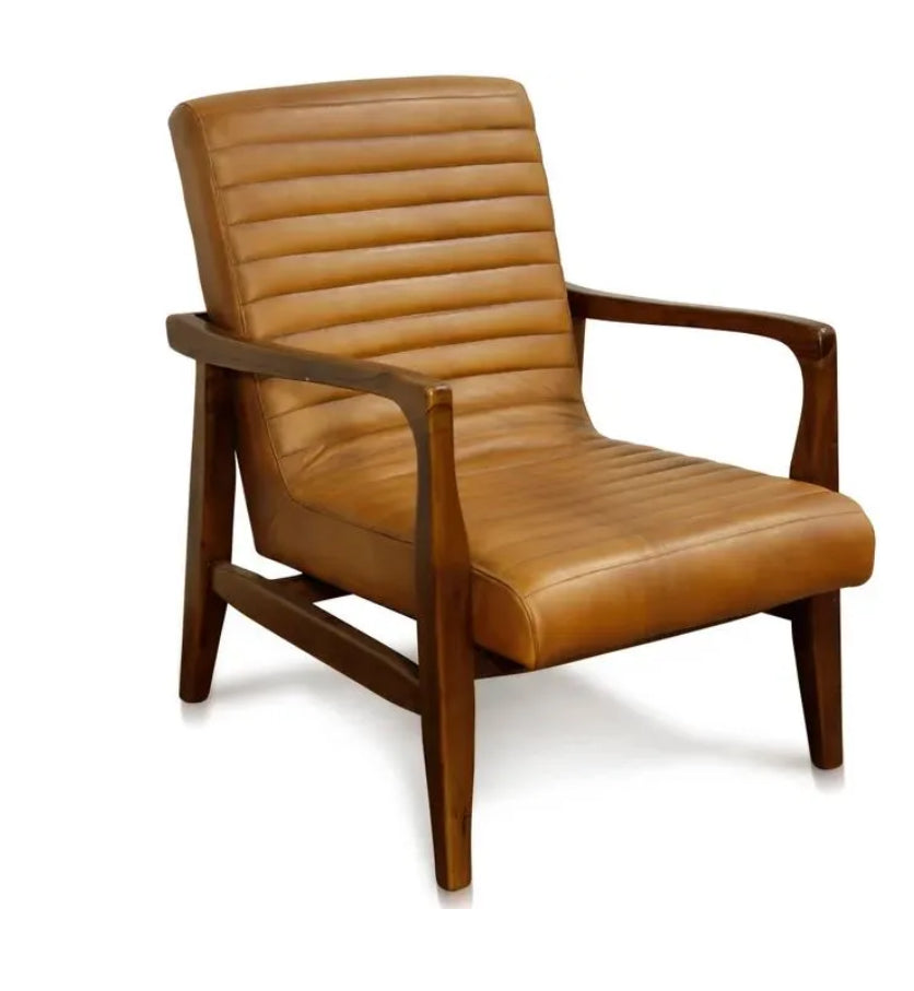 Dark Brown Channel Arm Chair
