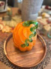 Load image into Gallery viewer, Ombré Orange Glass Pumpkin
