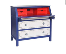 Load image into Gallery viewer, Blue &amp; White Letter Desk/Secretary
