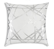 Load image into Gallery viewer, Ivory &amp; Silver Euro Pillow
