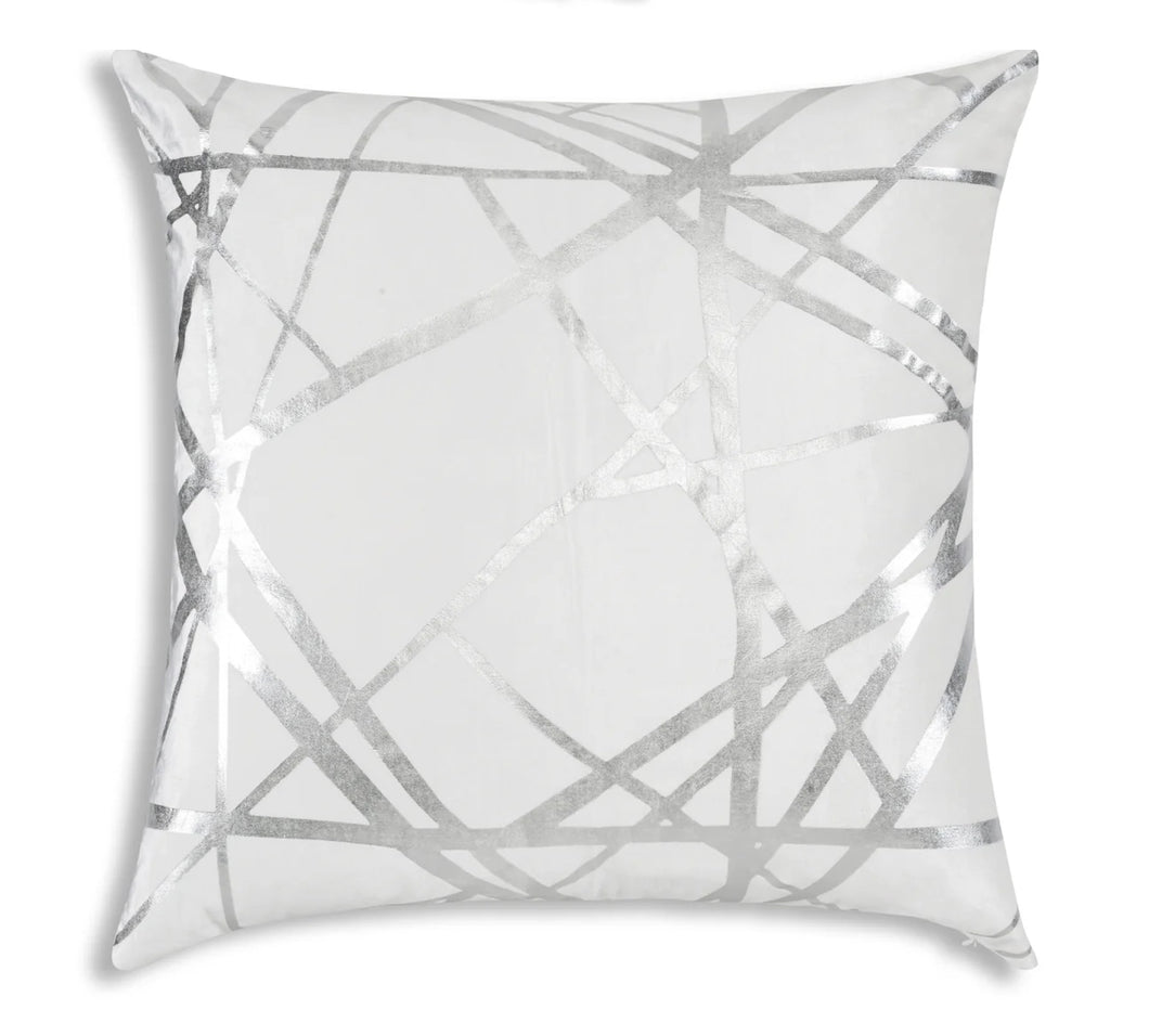 Ivory & Silver Euro Pillow