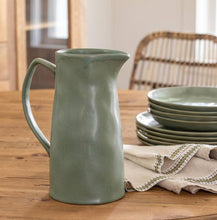 Load image into Gallery viewer, Sage Stoneware Serving Pitcher
