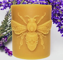 Load image into Gallery viewer, Large Bee Pillar Candle
