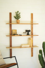 Load image into Gallery viewer, Acacia Wood Three-Tiered Wall Shelf
