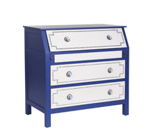 Load image into Gallery viewer, Blue &amp; White Letter Desk/Secretary
