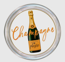 Load image into Gallery viewer, Champagne Please Glass Coaster 5&quot;
