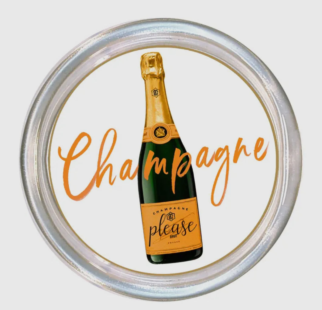 Champagne Please Glass Coaster 5