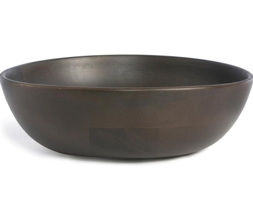 Polished Wood Serving Bowl