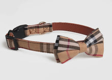 Load image into Gallery viewer, Beige Bow Tie Dog Collar
