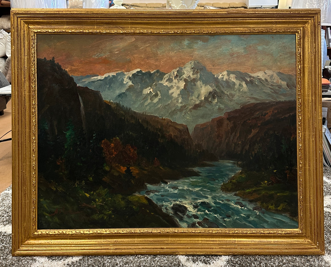 Glacier River at Dusk Original Painting