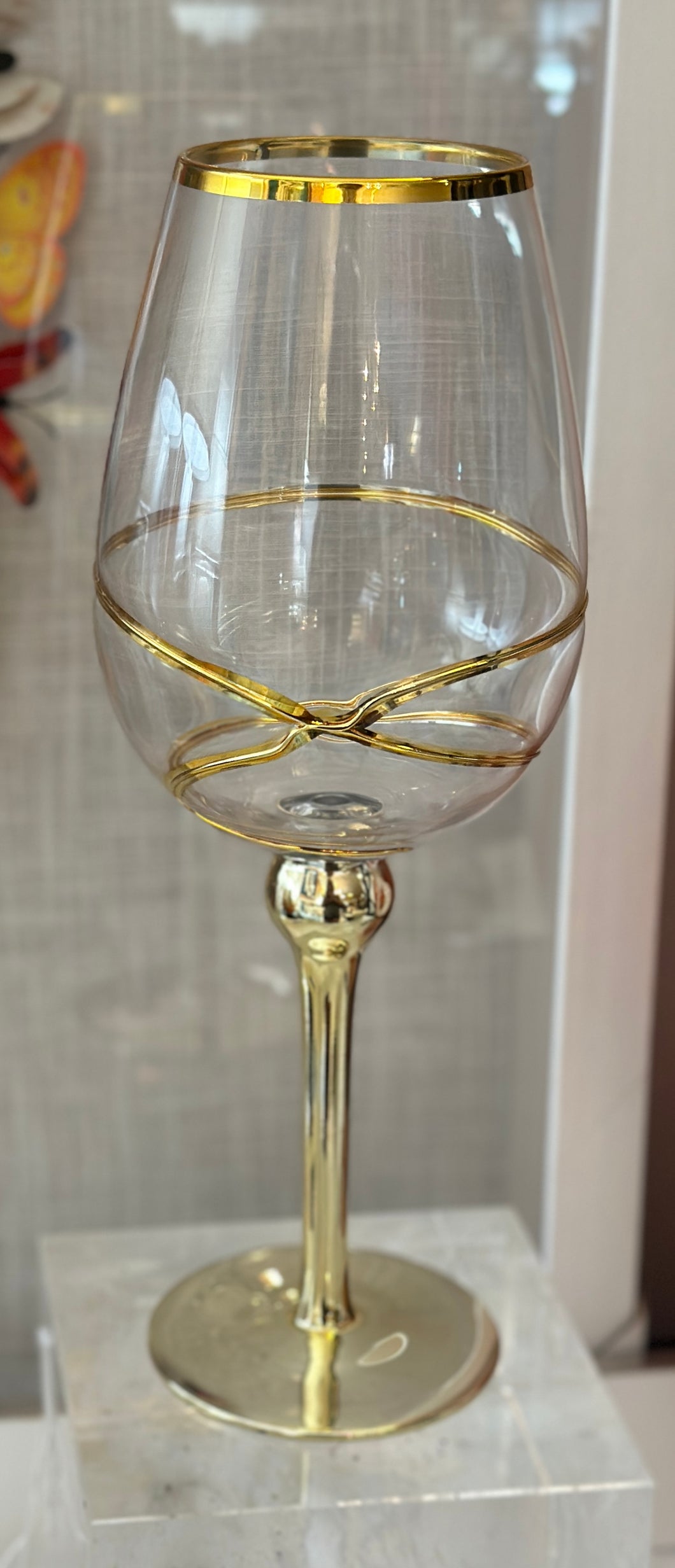 Gold Designed Wine Glass