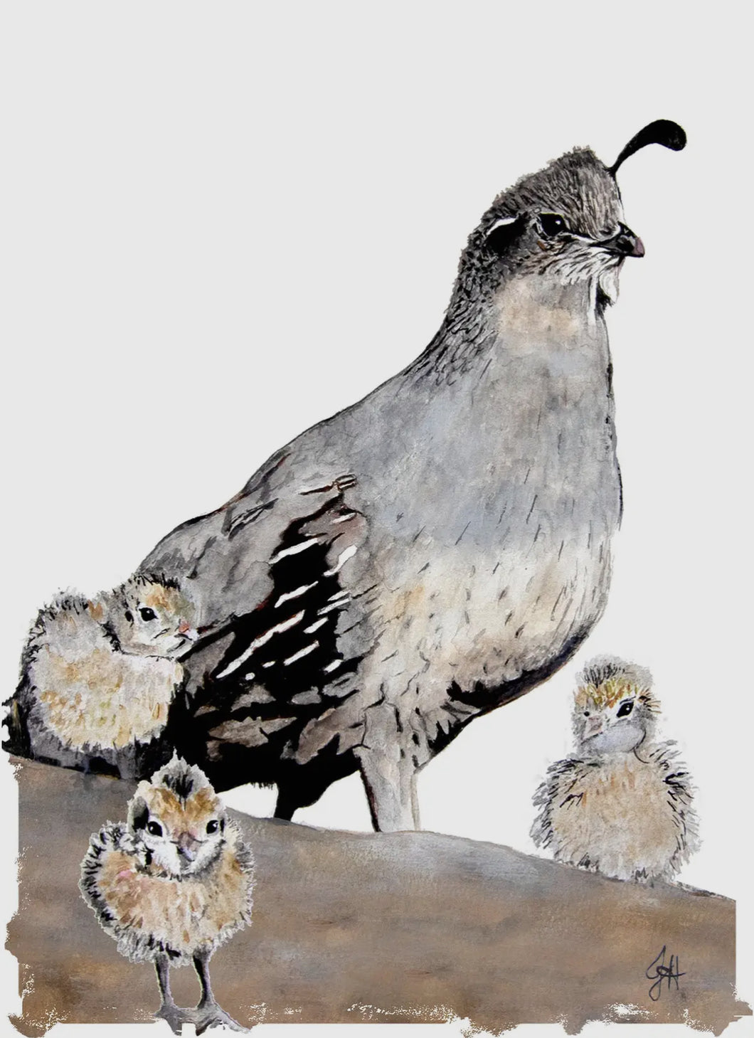 Easy Street Quail Tea Towel