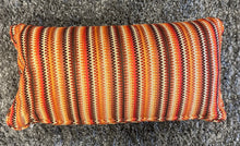 Load image into Gallery viewer, Lumbar Orange Striped Pillow
