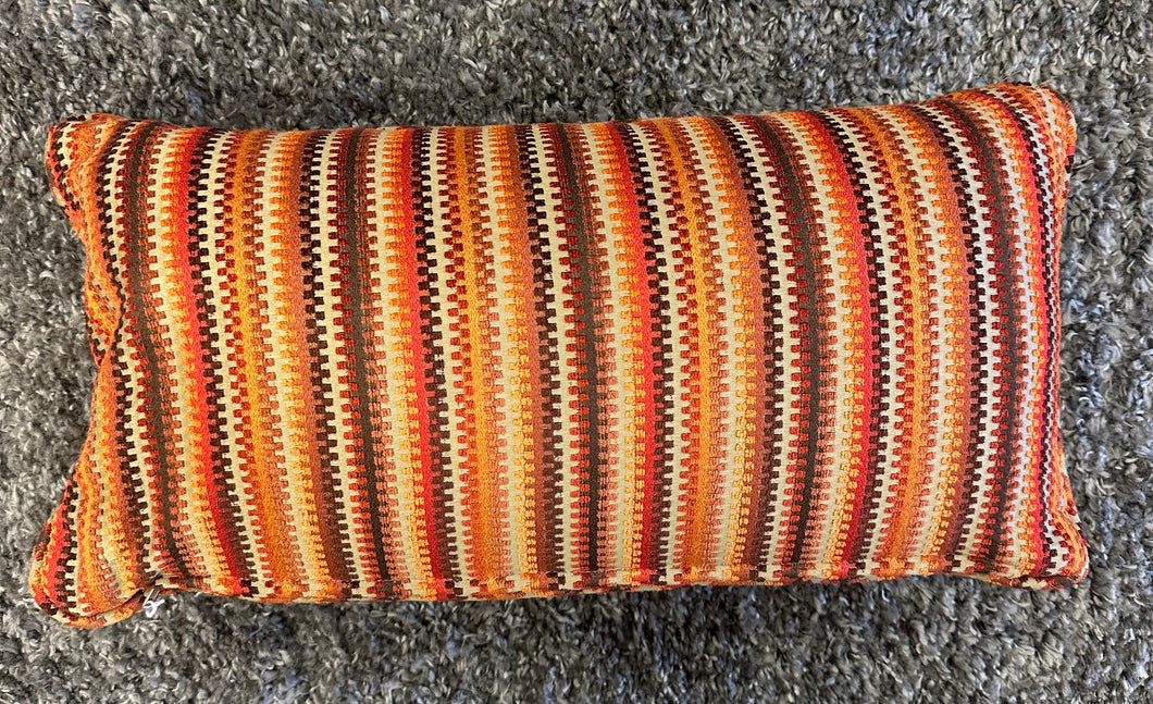 Oblong Red/Orange Knit Pillow