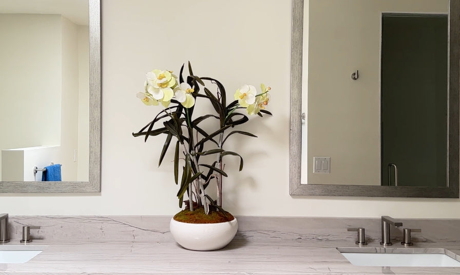 Tall Faux Yellow Plant