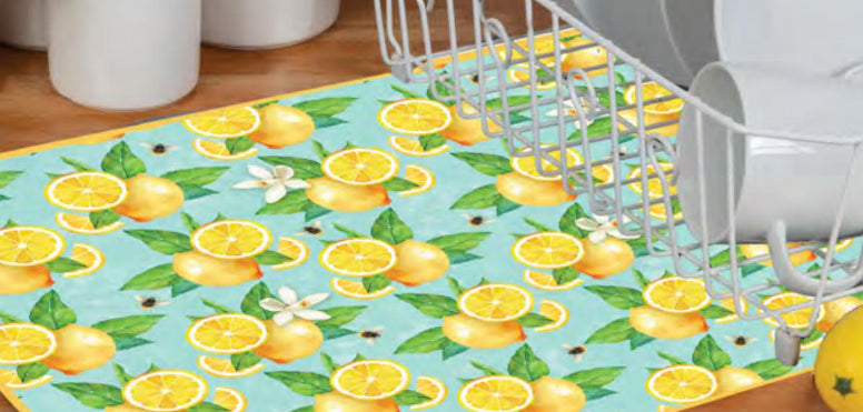 Lemons & Bees Drying Mat