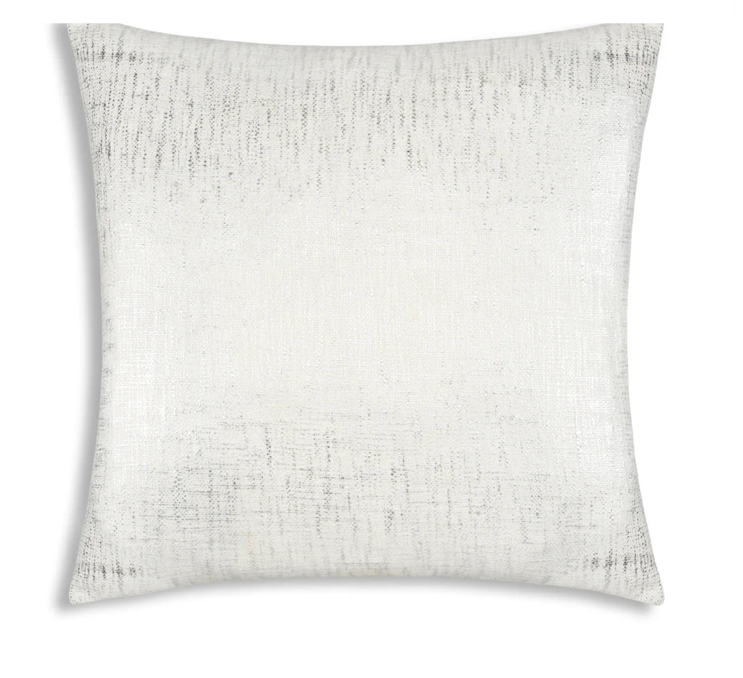 Ivory & Silver Metallic Throw Pillow