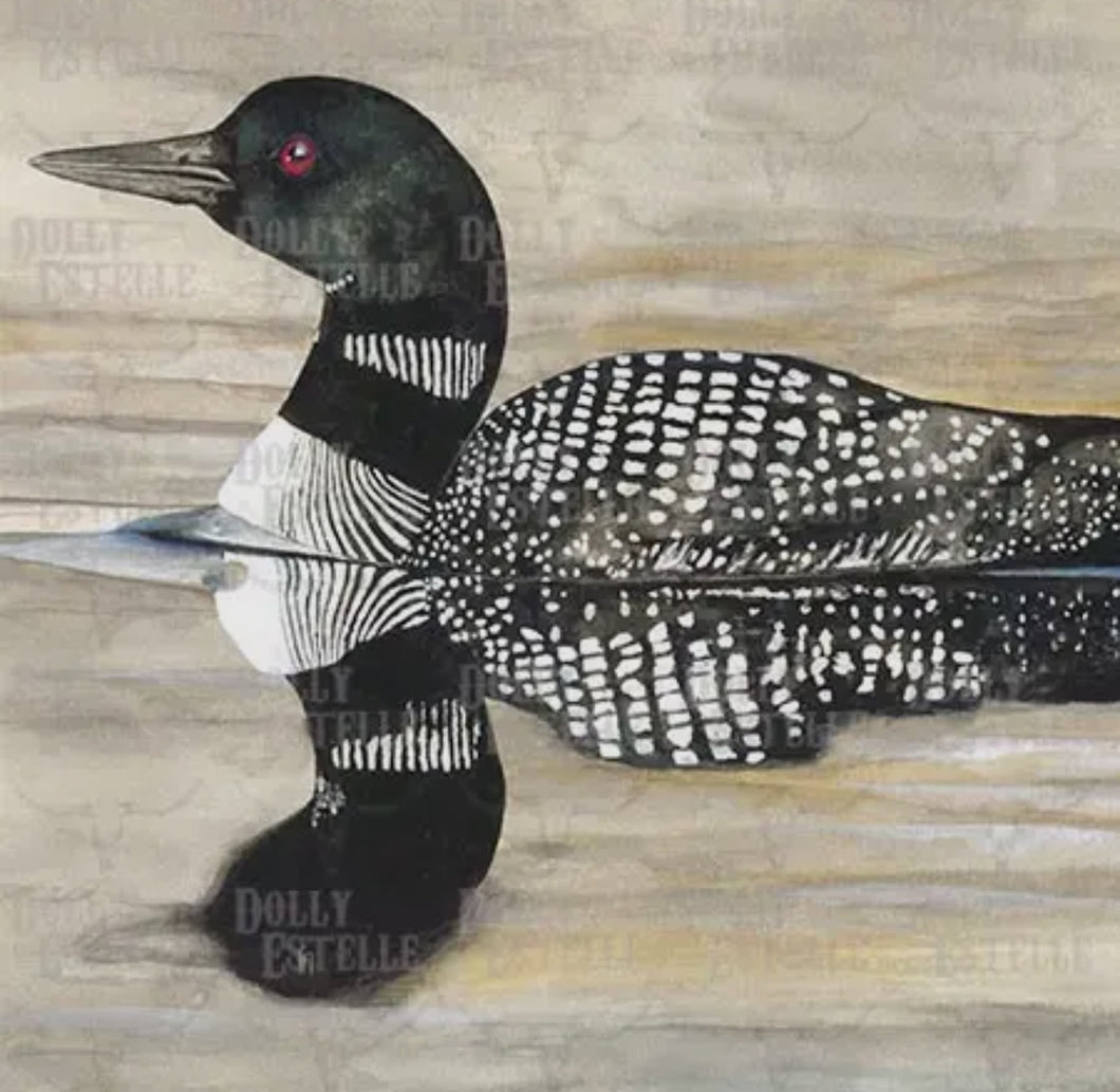 Loon Bird Kitchen Tea Towel