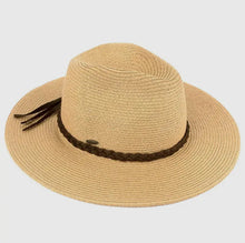 Load image into Gallery viewer, Straw Panama Hat with Ribbon
