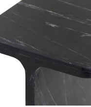 Load image into Gallery viewer, Black Solid Marble Side Table
