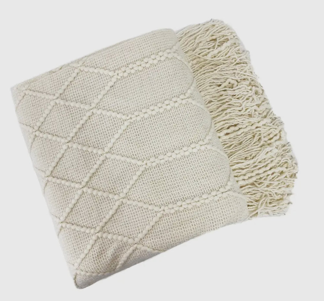 Diamond Knit Throw Blanket