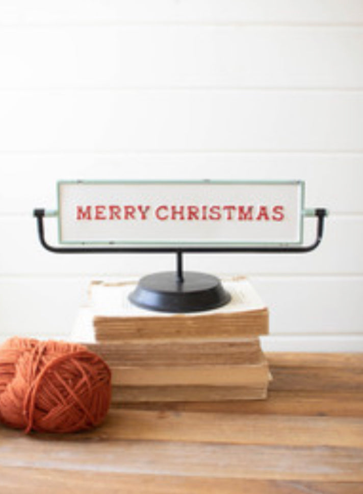 Merry Christmas & Happy New Year Flip Sign