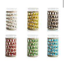 Load image into Gallery viewer, Multi Color Wicker/Glass Vase Collection
