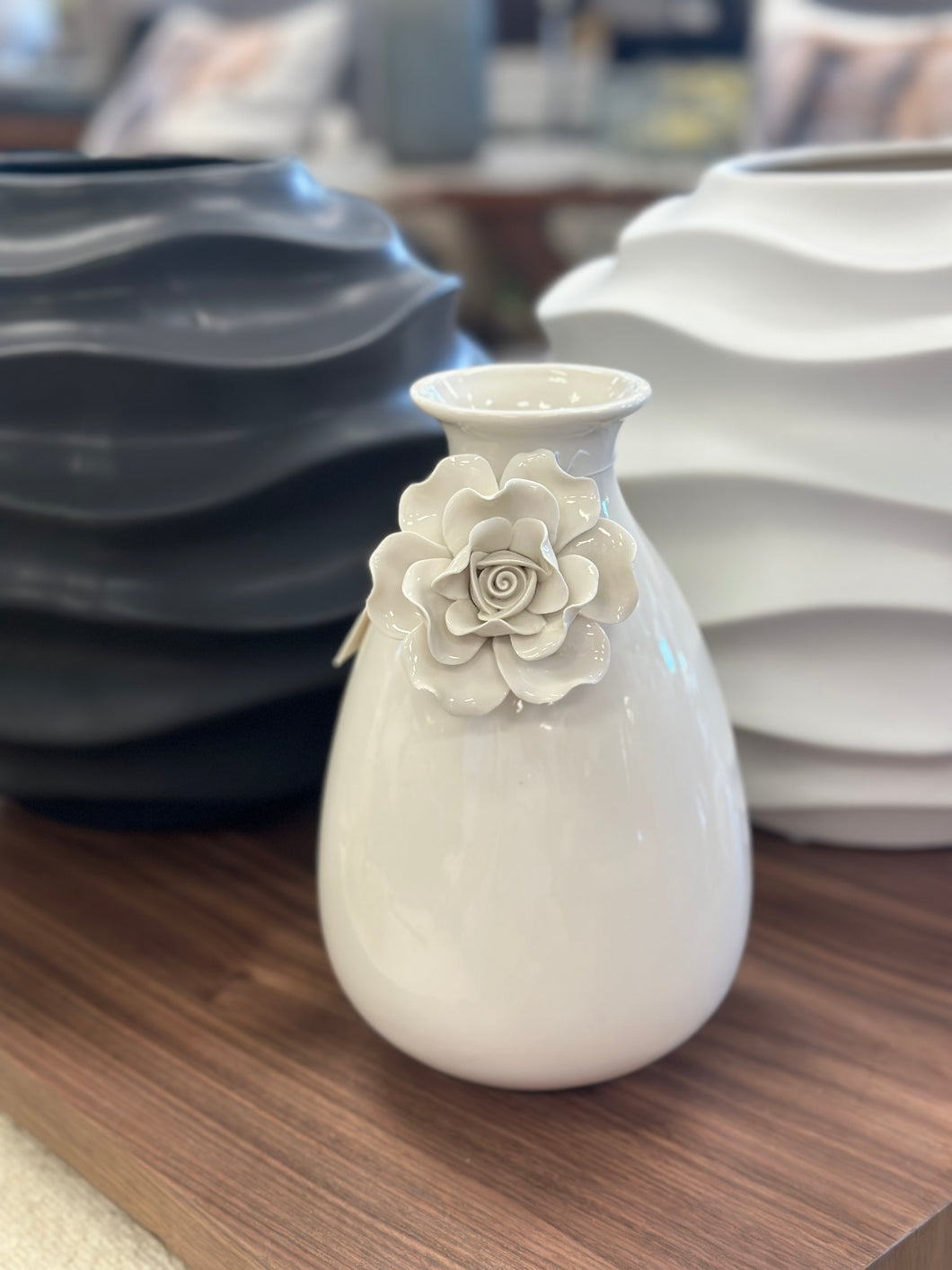 Ivory Ceramic Flower Vase