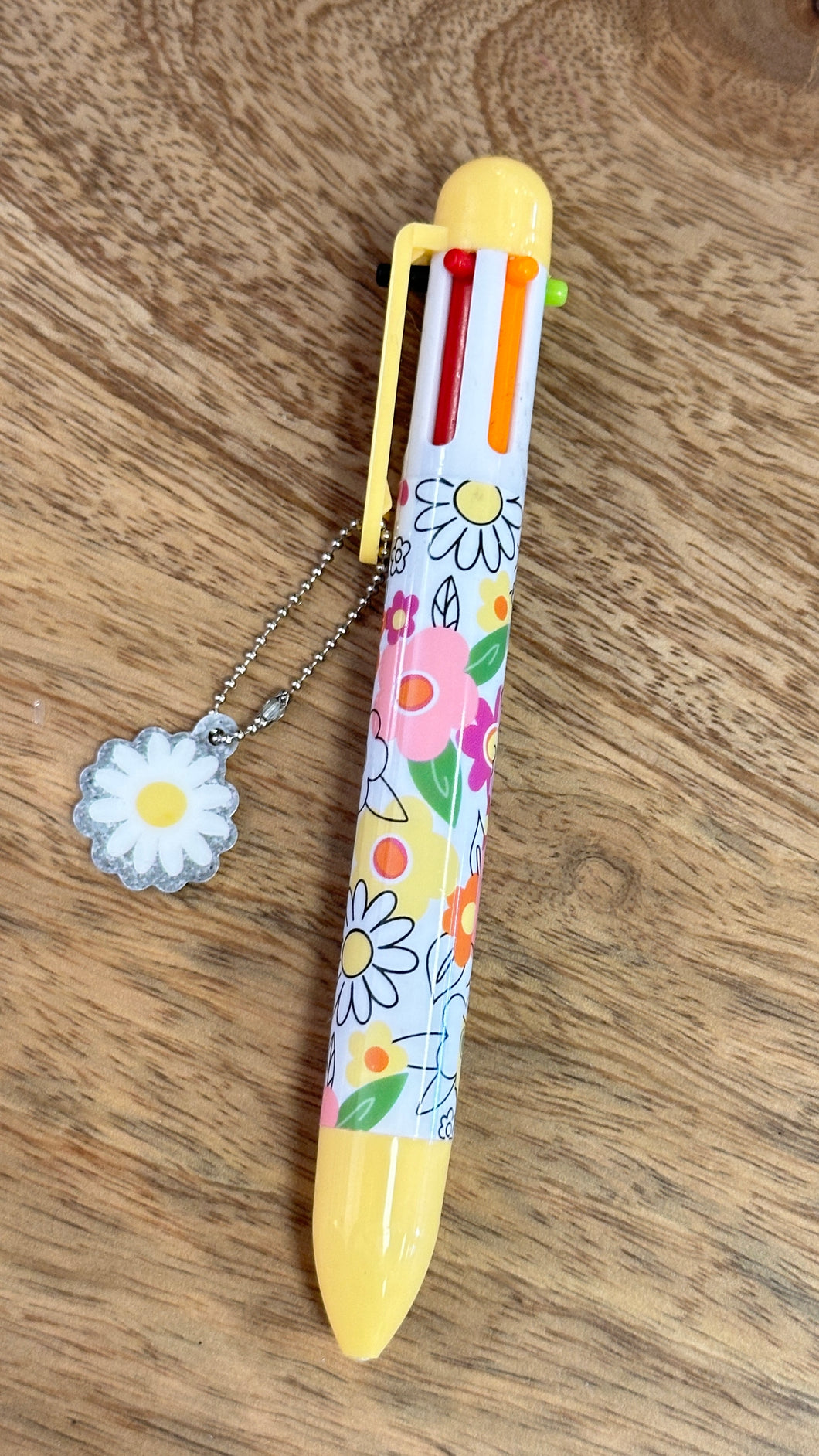 Multi-Color Click Pen-Flowers