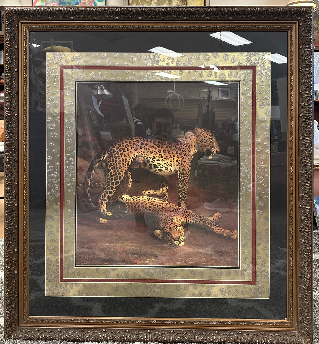 Two Leopards Playing in The Exeter Change MenagerieI -Jacque-Laurent Agasse
