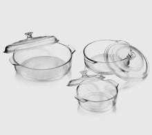 Load image into Gallery viewer, Glass Casserole Dish Set w/ Covers
