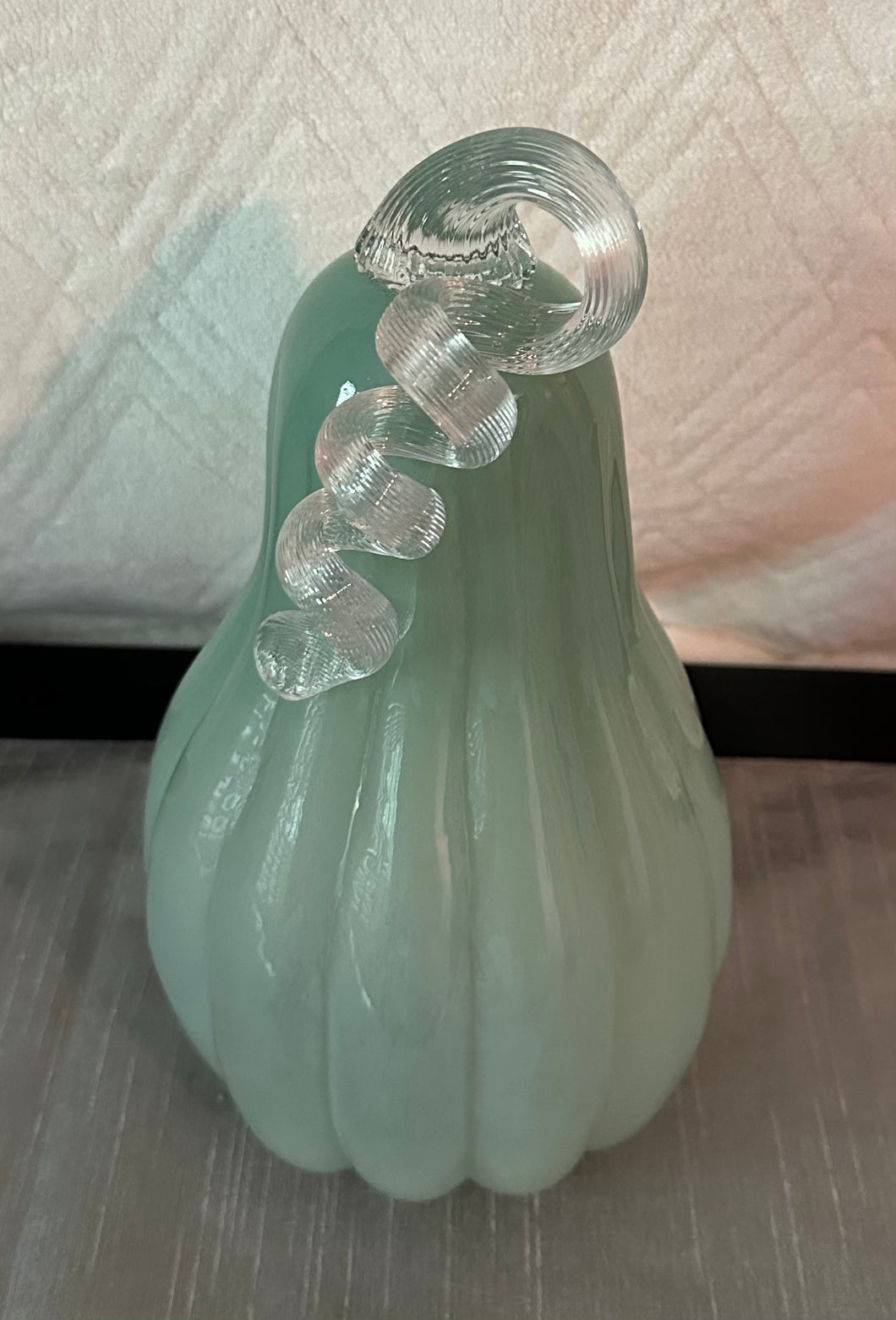 Aqua Glass Pumpkin