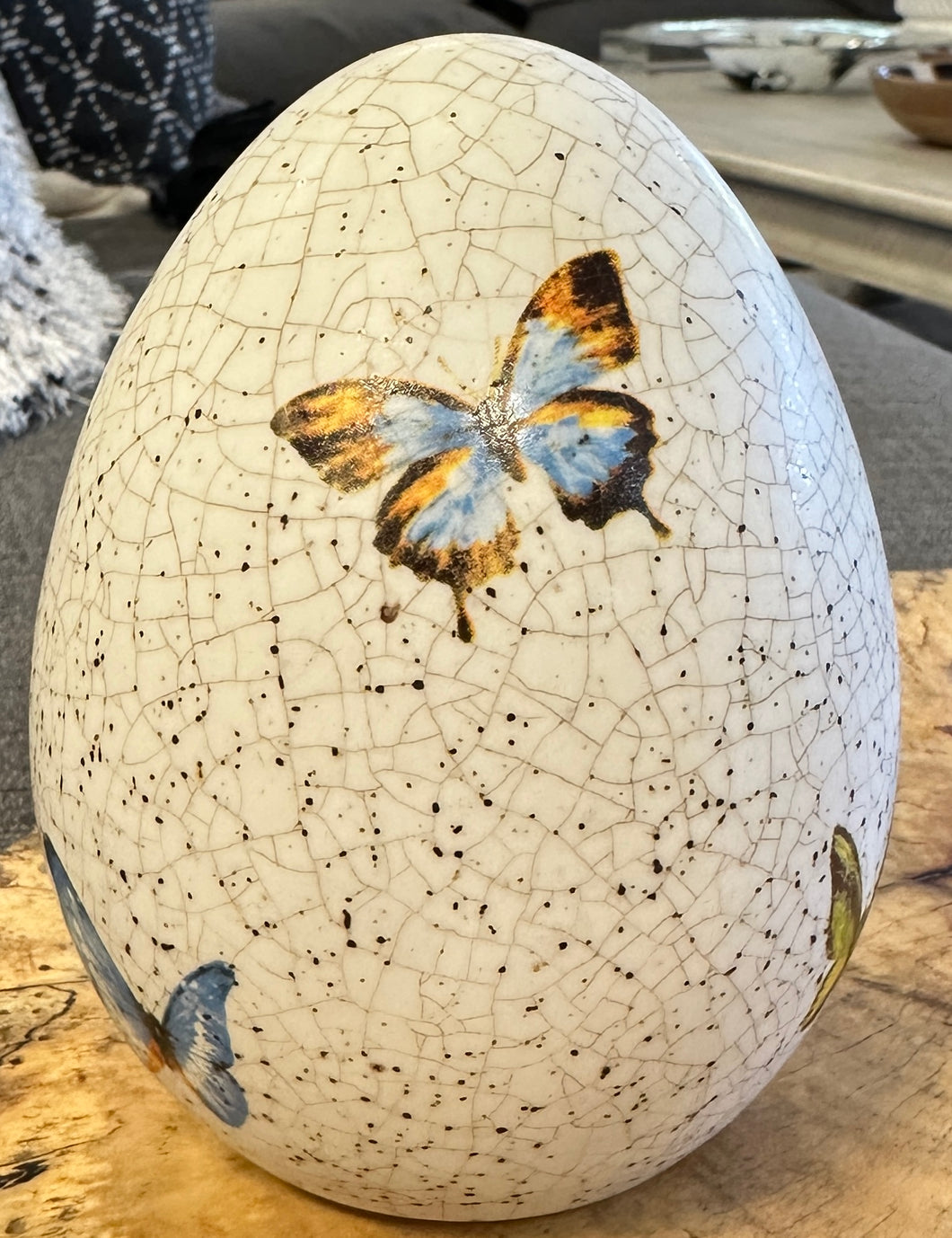 Ceramic Butterfly Egg