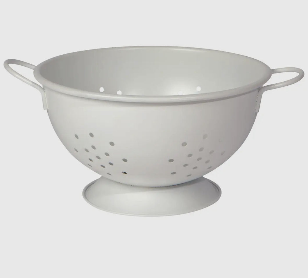 Matte White Steel Colander