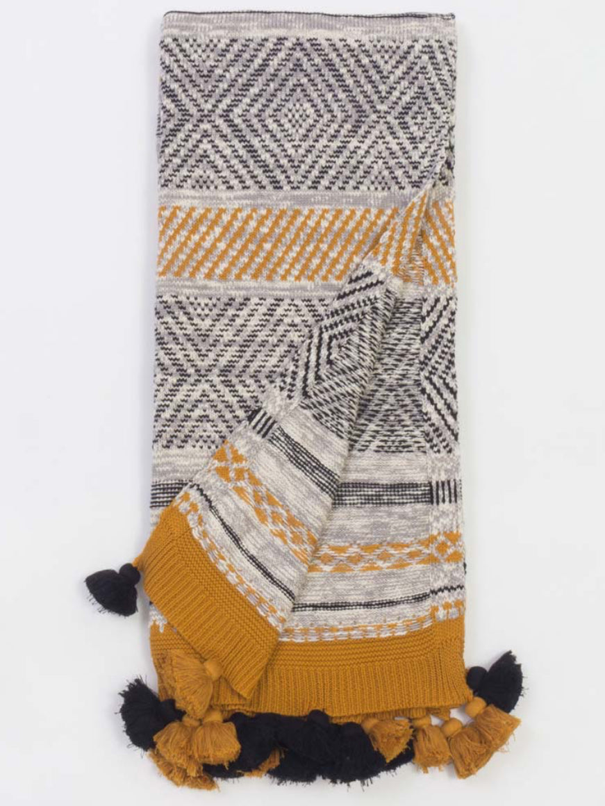 Bisby Cotton Knit Throw Blanket