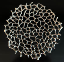 Load image into Gallery viewer, Silver Aluminum Coral Decorative Bowl
