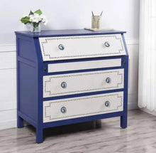 Load image into Gallery viewer, Blue &amp; White Letter Desk/Secretary
