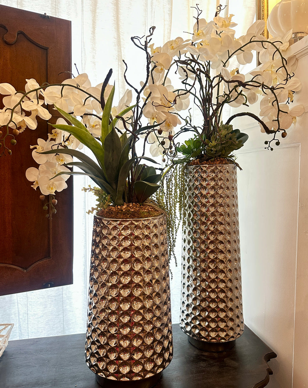 Custom Large Vase Orchid Arrangement S/2